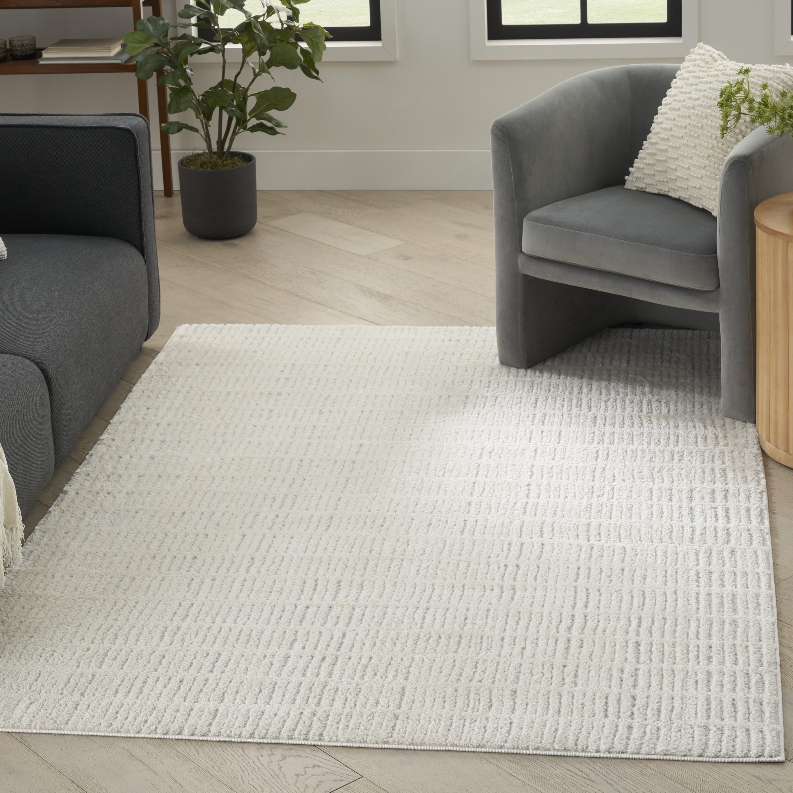 Nourison Modern Comfort MNC03 Ivory Grey Area Rug