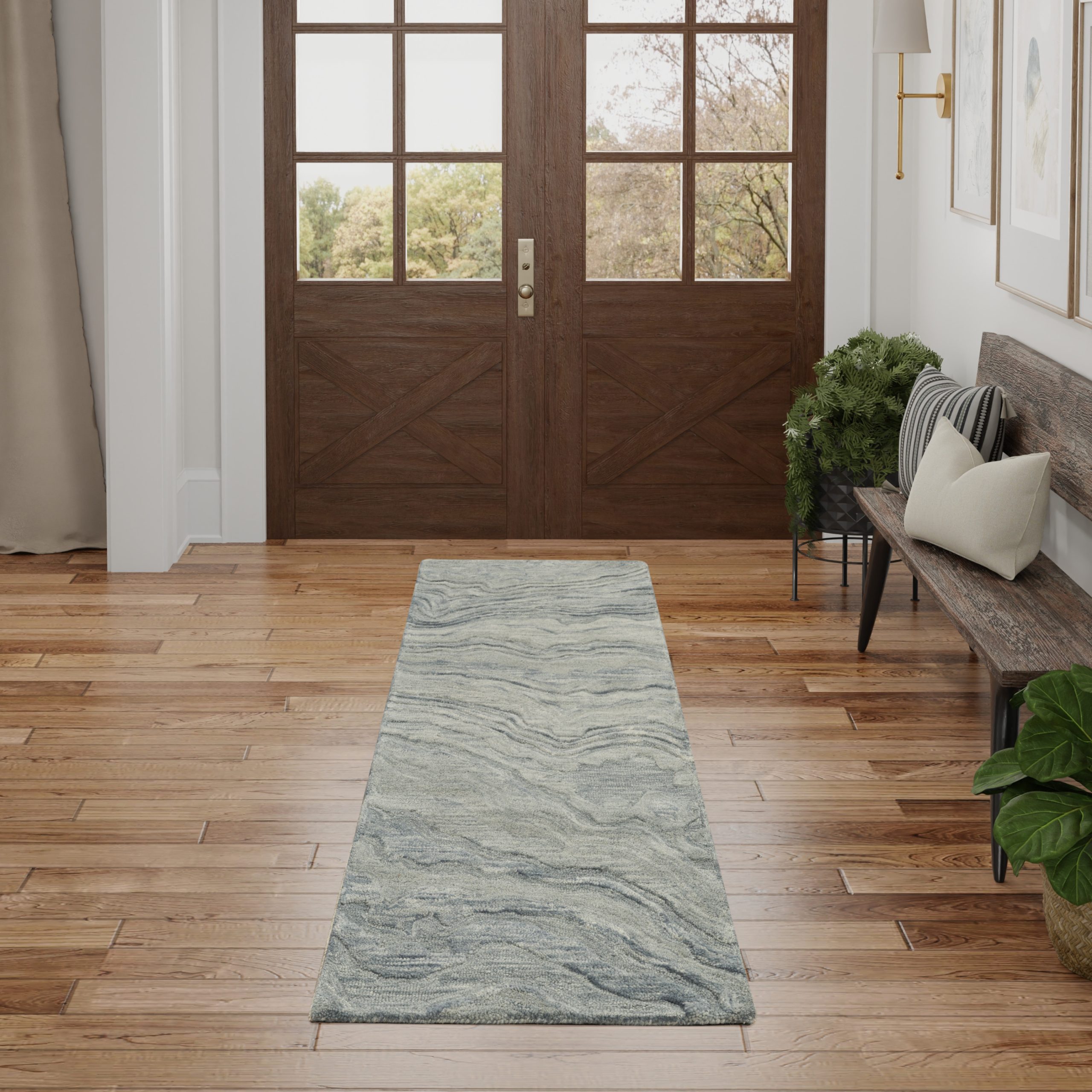 Nourison Graceful GRU01 Blue Area Rug