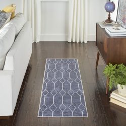 Nicole Curtis Machine Washable Series 1 SR107 Navy Area Rug