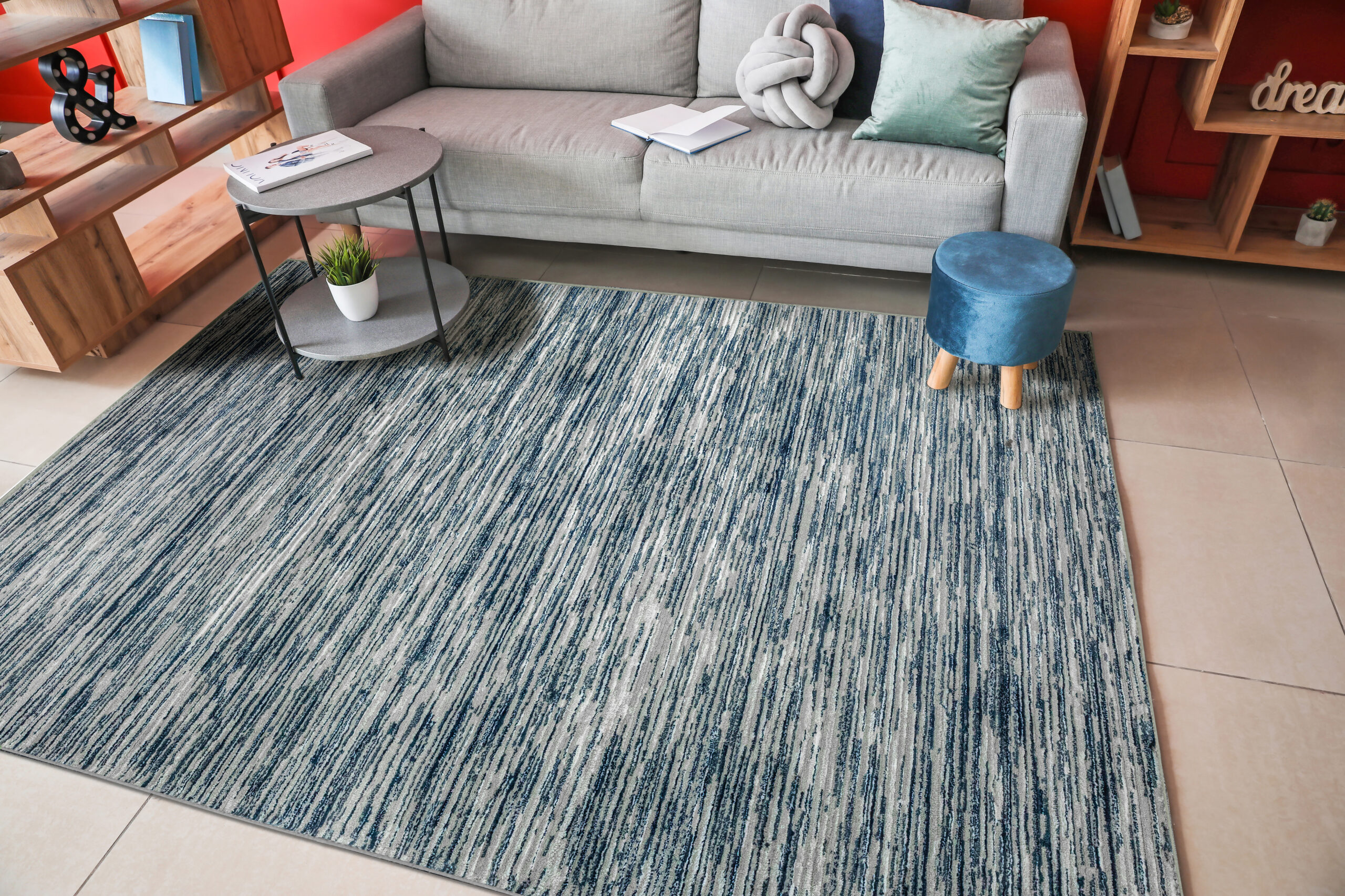 Radici USA Davide 1228/102 BLUE Area Rug - Image 2