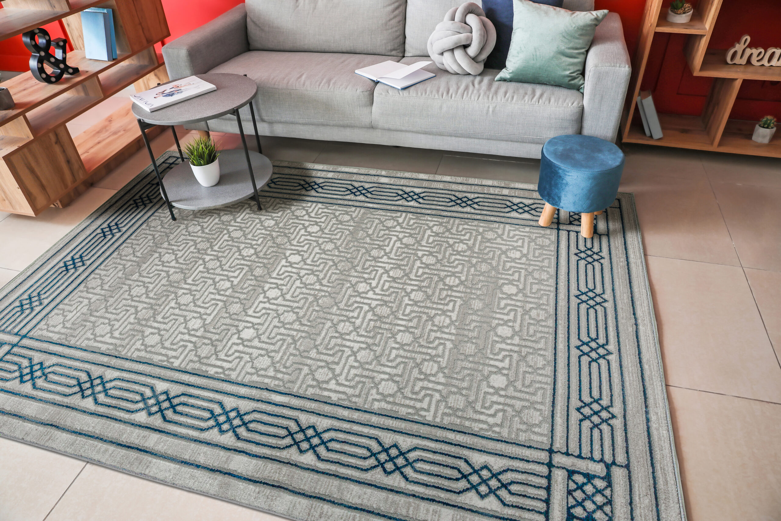Radici USA Davide 1231/102 BLUE Area Rug - Image 2
