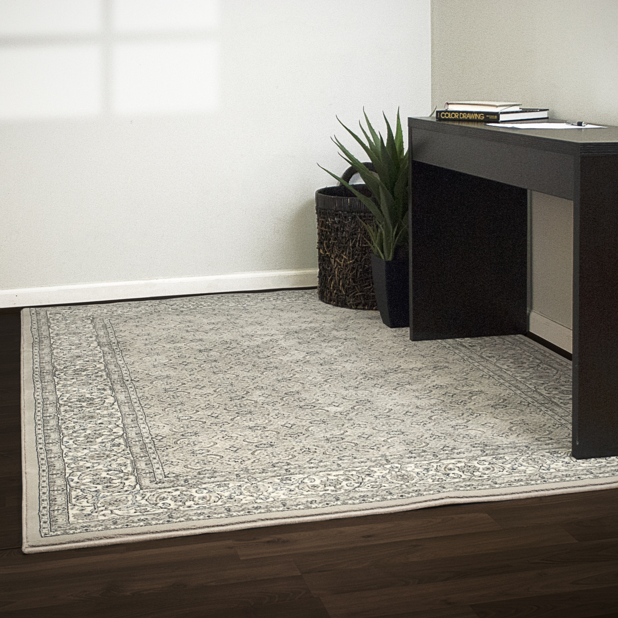 Dynamic Ancient Garden 57011-9666 Soft Grey/cream Area Rug - Image 4