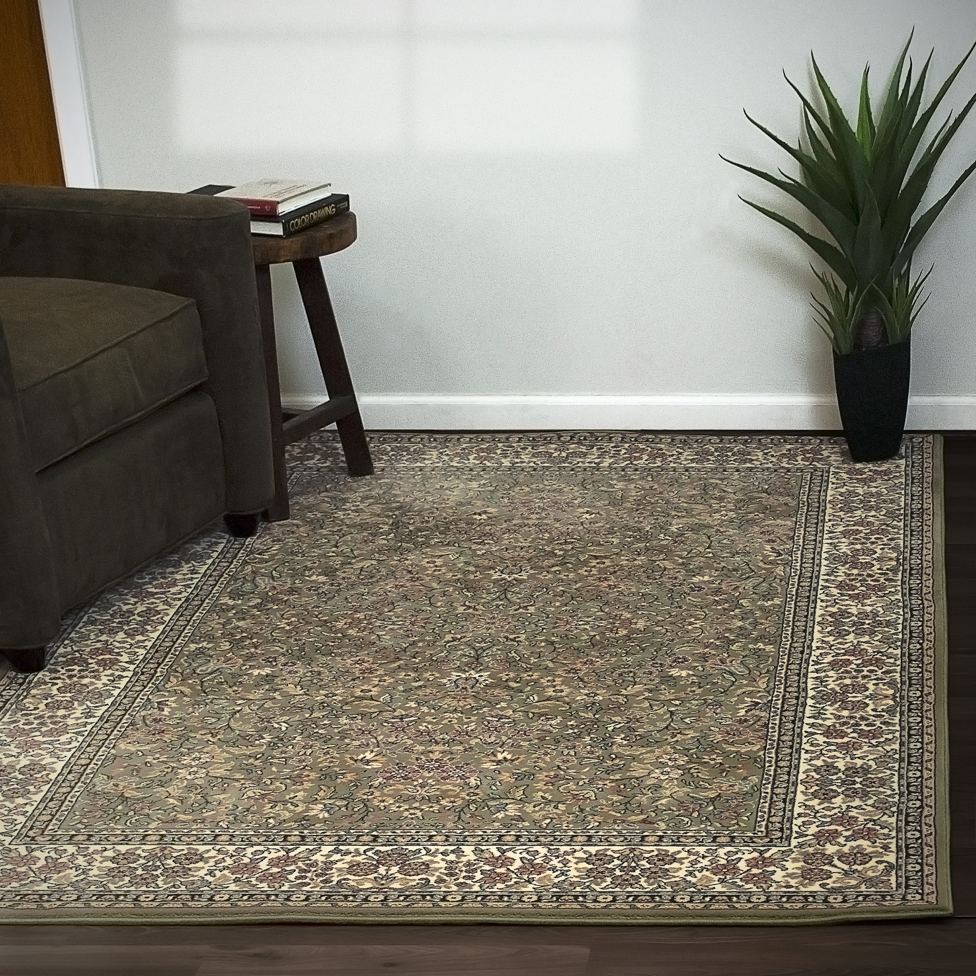 Dynamic Ancient Garden 57078-4444 Green/ivory Area Rug - Image 4