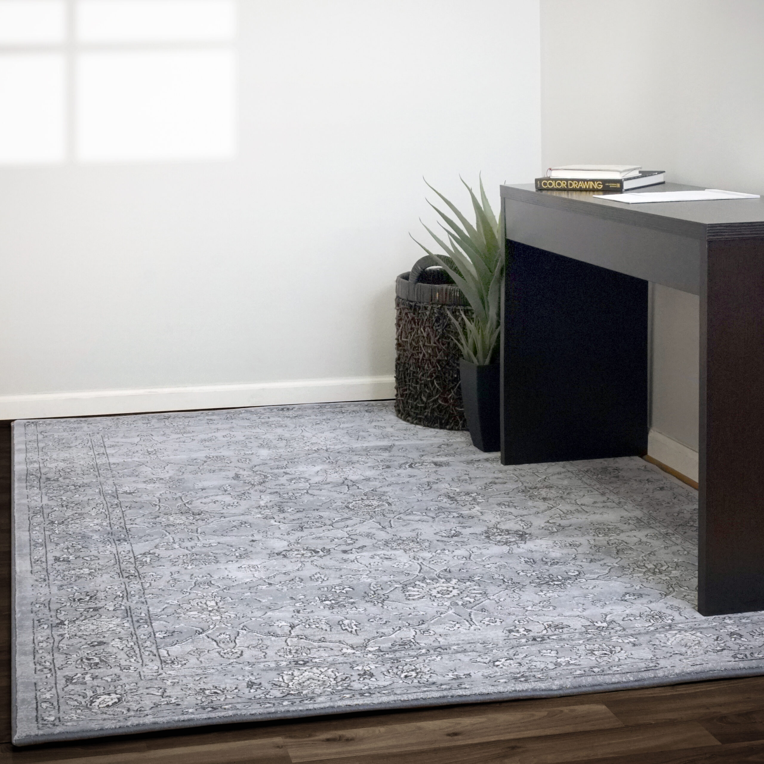 Dynamic Ancient Garden 57136-4646 Steel Blue/cream Area Rug - Image 4