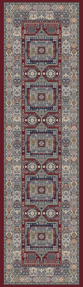 Dynamic Ancient Garden 57147-1454 Red Area Rug