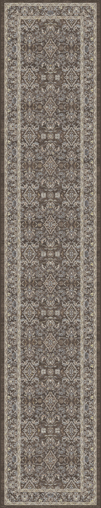 Dynamic Ancient Garden 57276-3235 Dark Brown/beige/blue Area Rug