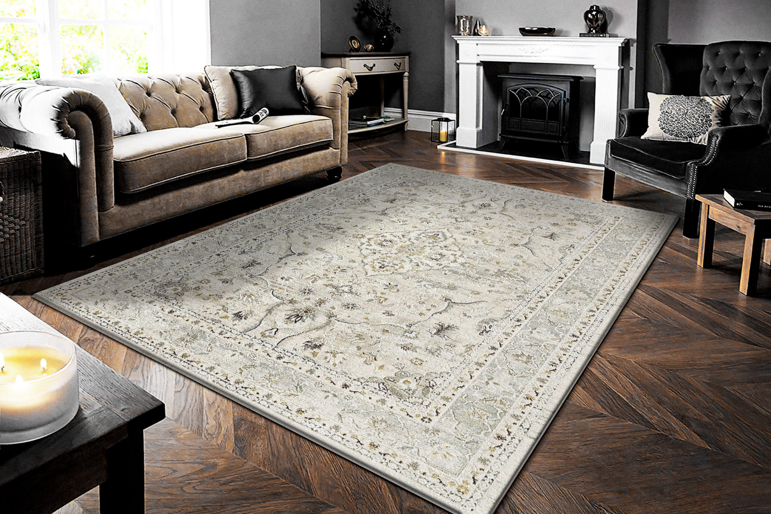 Dynamic Annalise 7605-105 Cream/blue Area Rug - Image 4