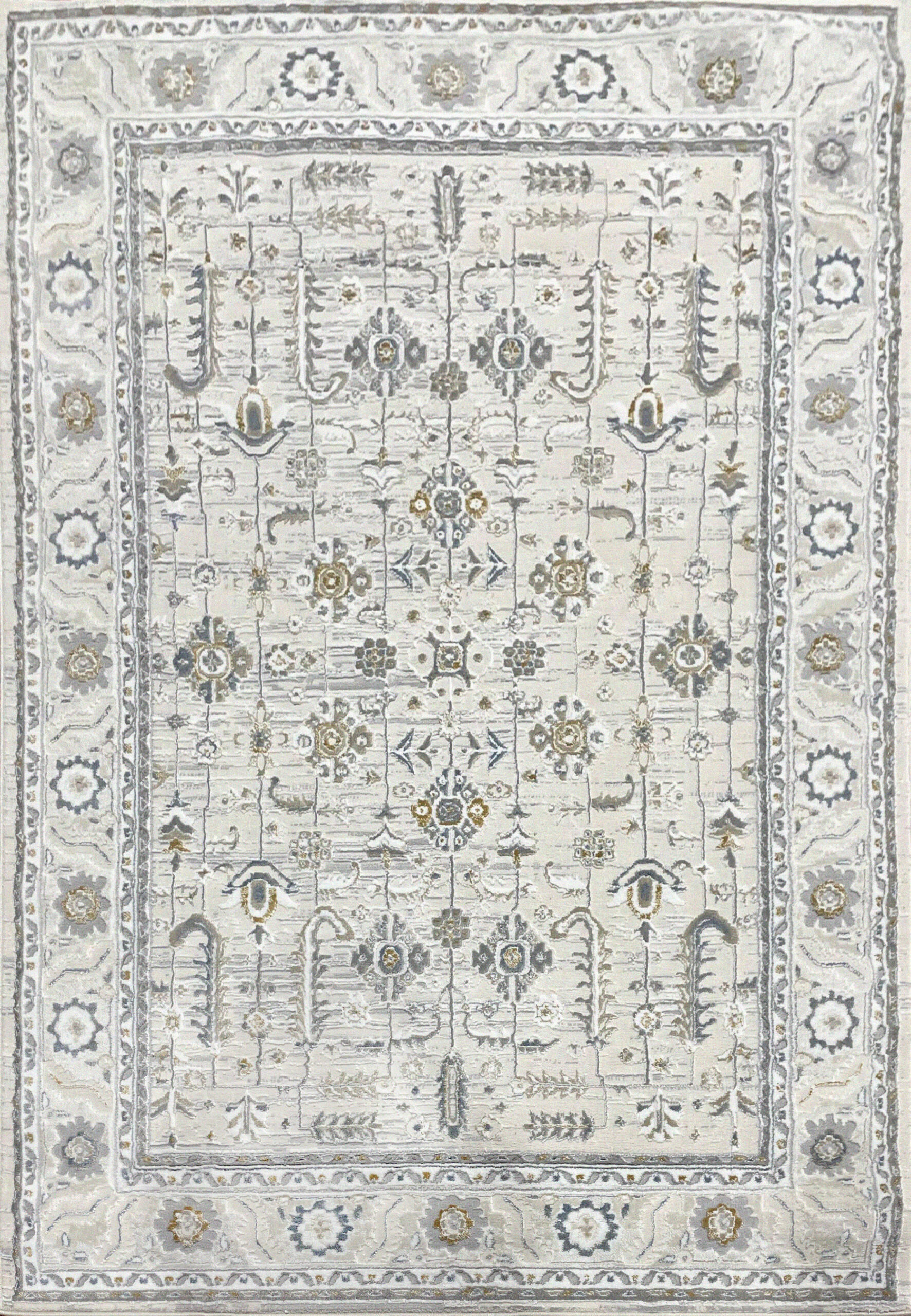 Dynamic Azure 12584-195 Ivory/grey/blue Area Rug