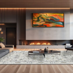 Alternative view of Dynamic Azure 12584-195 Ivory/grey/blue Area Rug