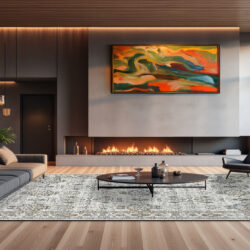 Alternative view of Dynamic Azure 12586-195 Ivory/grey/blue Area Rug