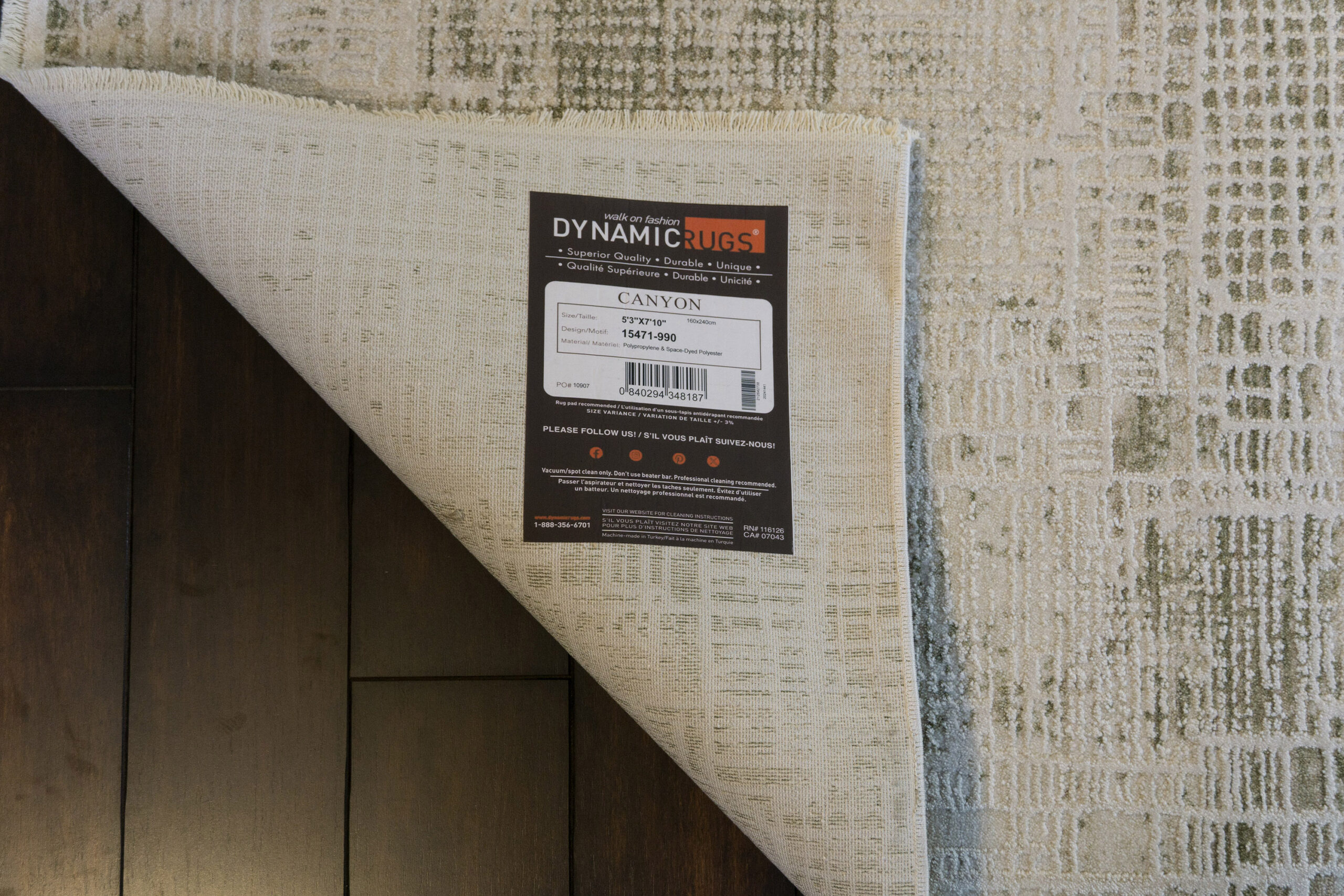 Dynamic Canyon 15471-990 Grey/dark Grey Area Rug - Image 3