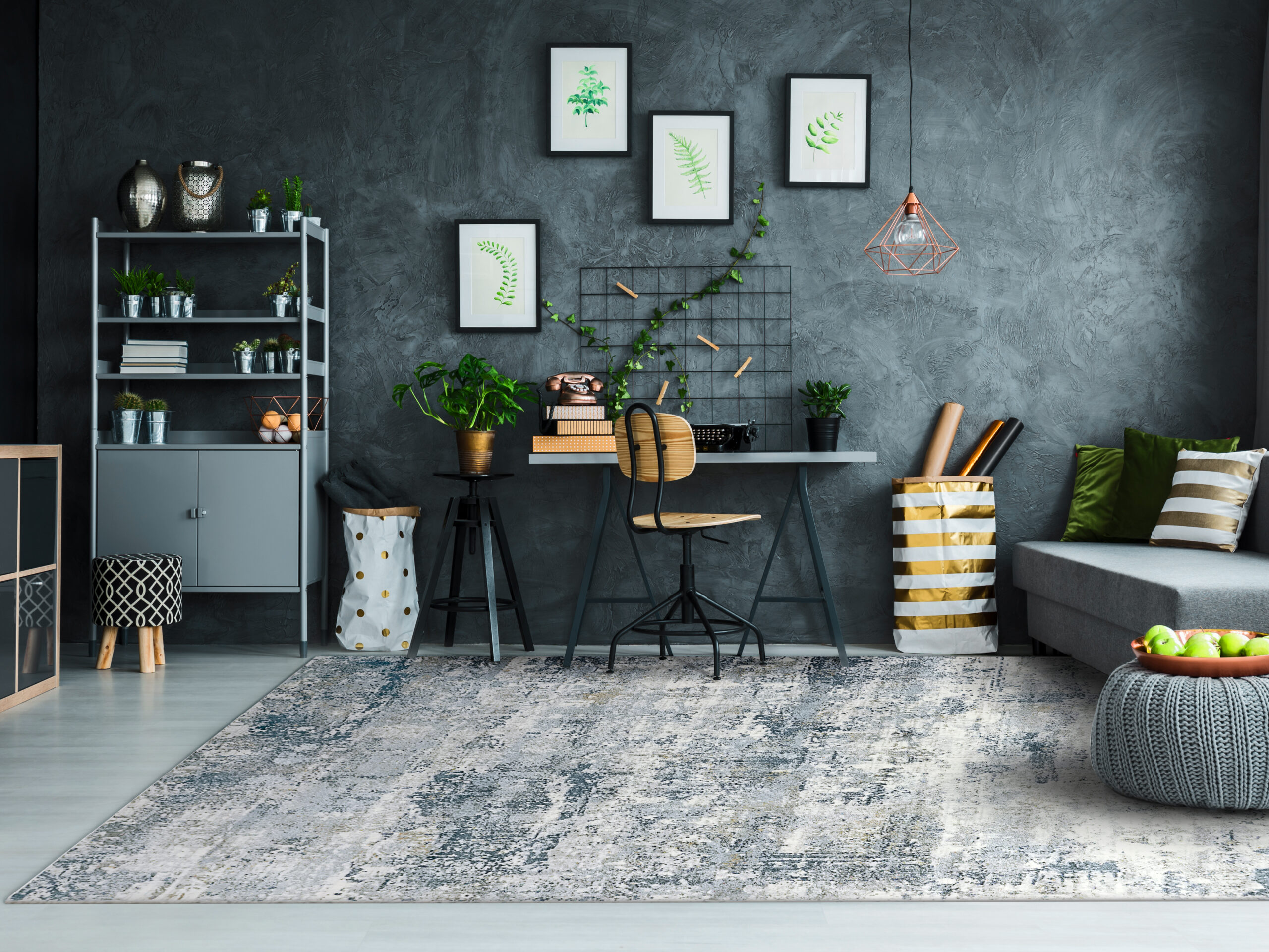 Dynamic Castilla 3533-950 Grey/blue Area Rug - Image 4