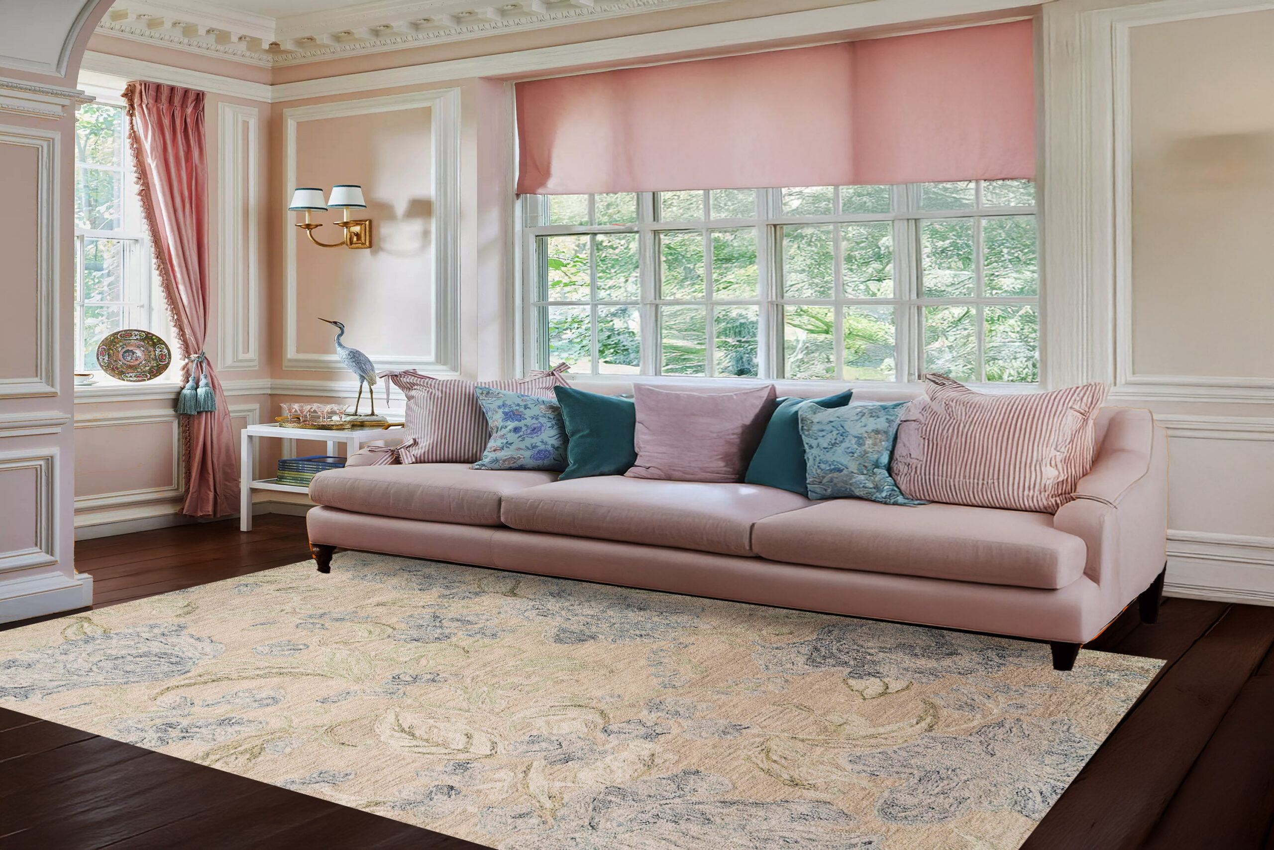 Dynamic Daisy 9096-845 Beige/sage/blue Area Rug - Image 4