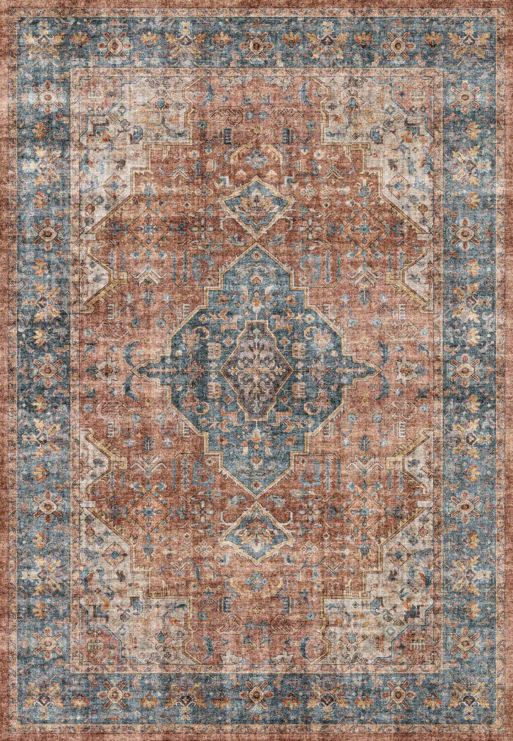 Dynamic Elise 6305-351 Red/blue/beige Area Rug