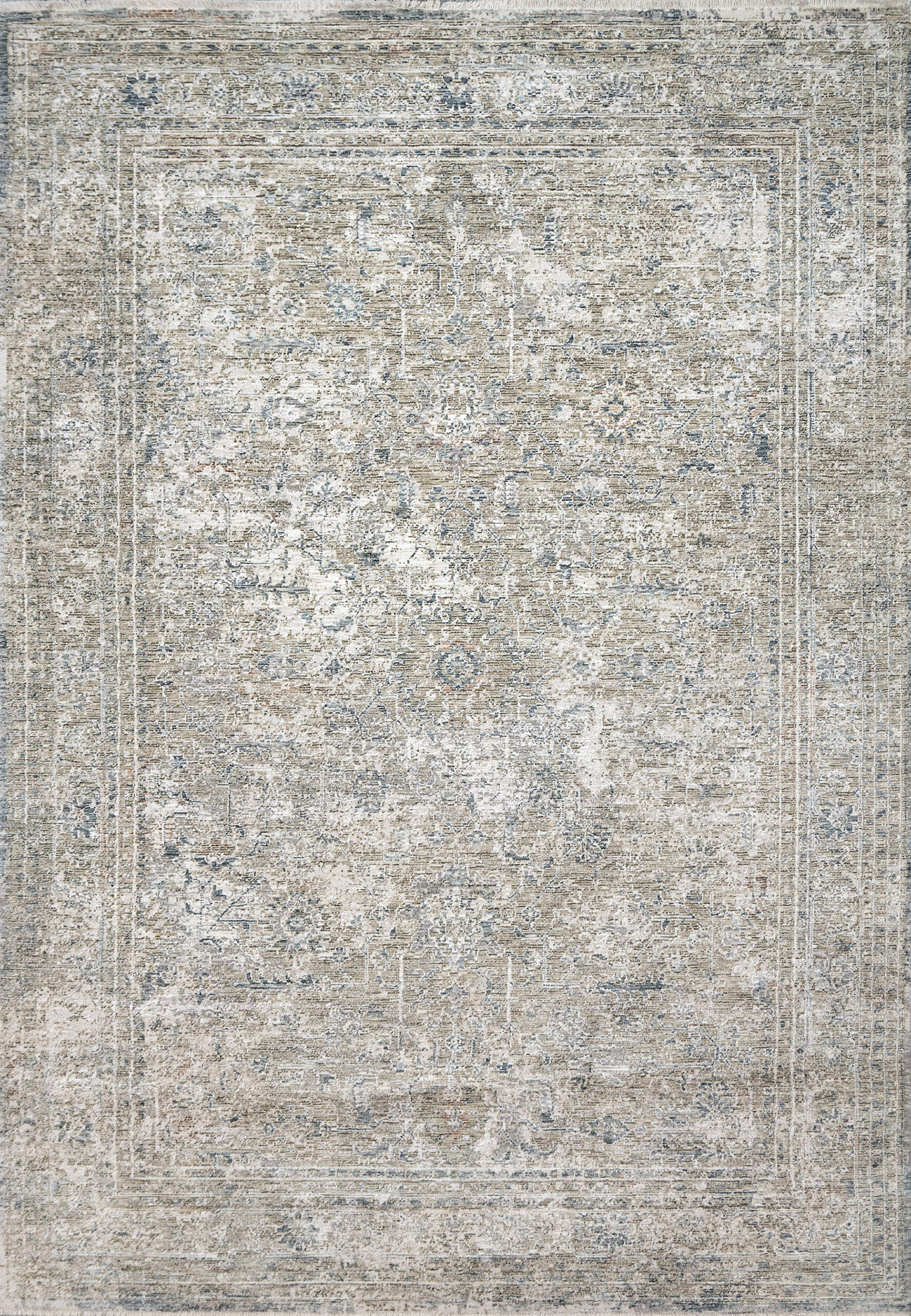 Dynamic Flare 14741-815 Beige/ivory/blue Area Rug