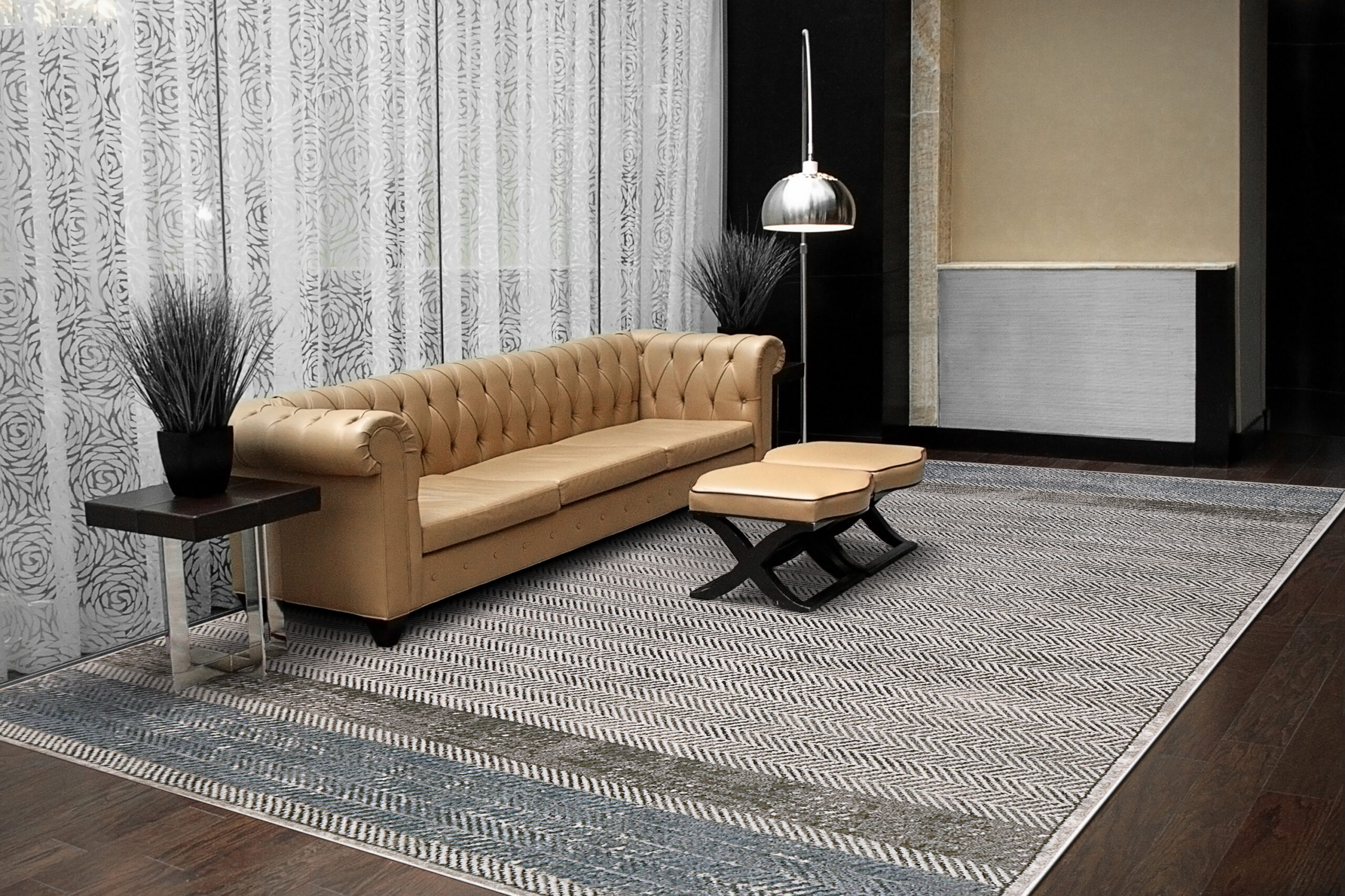 Dynamic Harlow 4809-905 Grey/blue Area Rug - Image 4