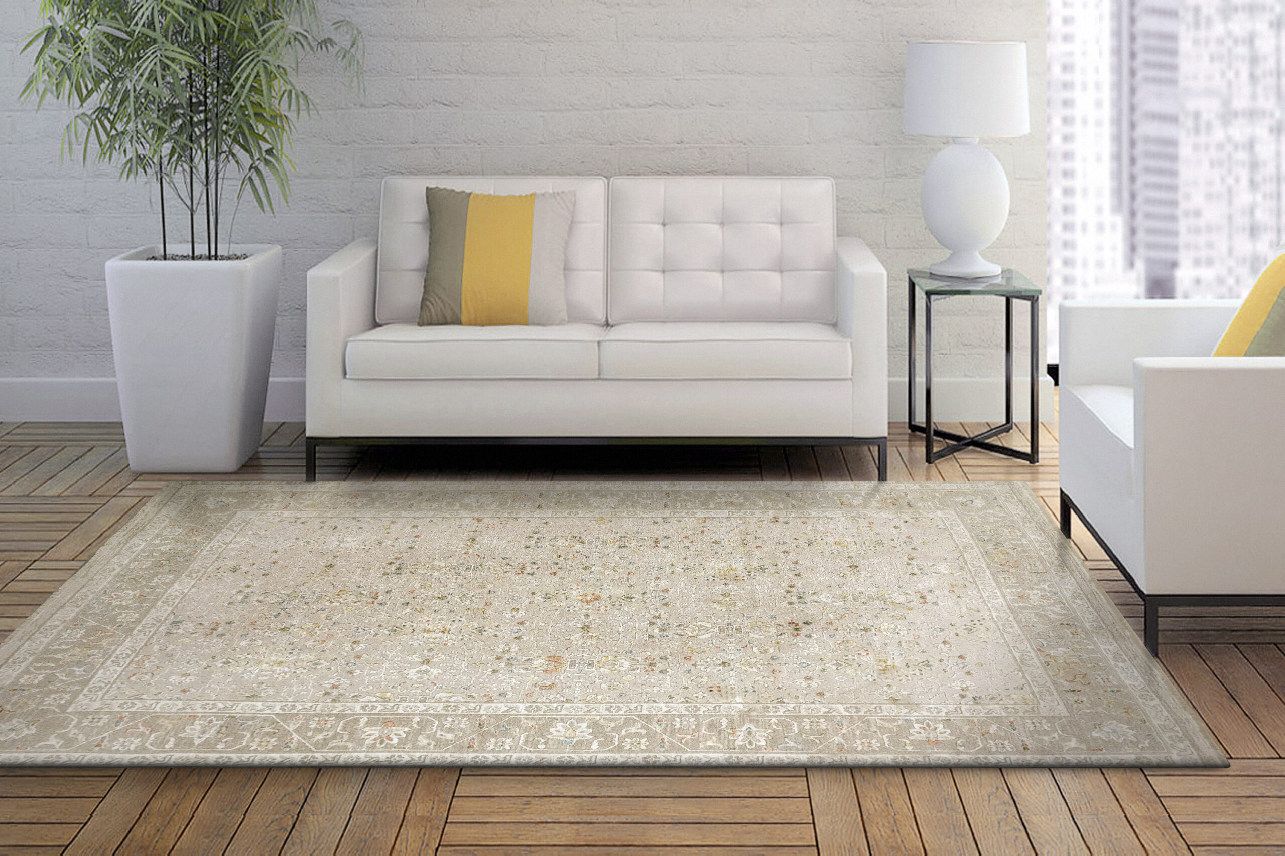 Dynamic Hudson 1451-880 Beige/dark Beige Area Rug - Image 4