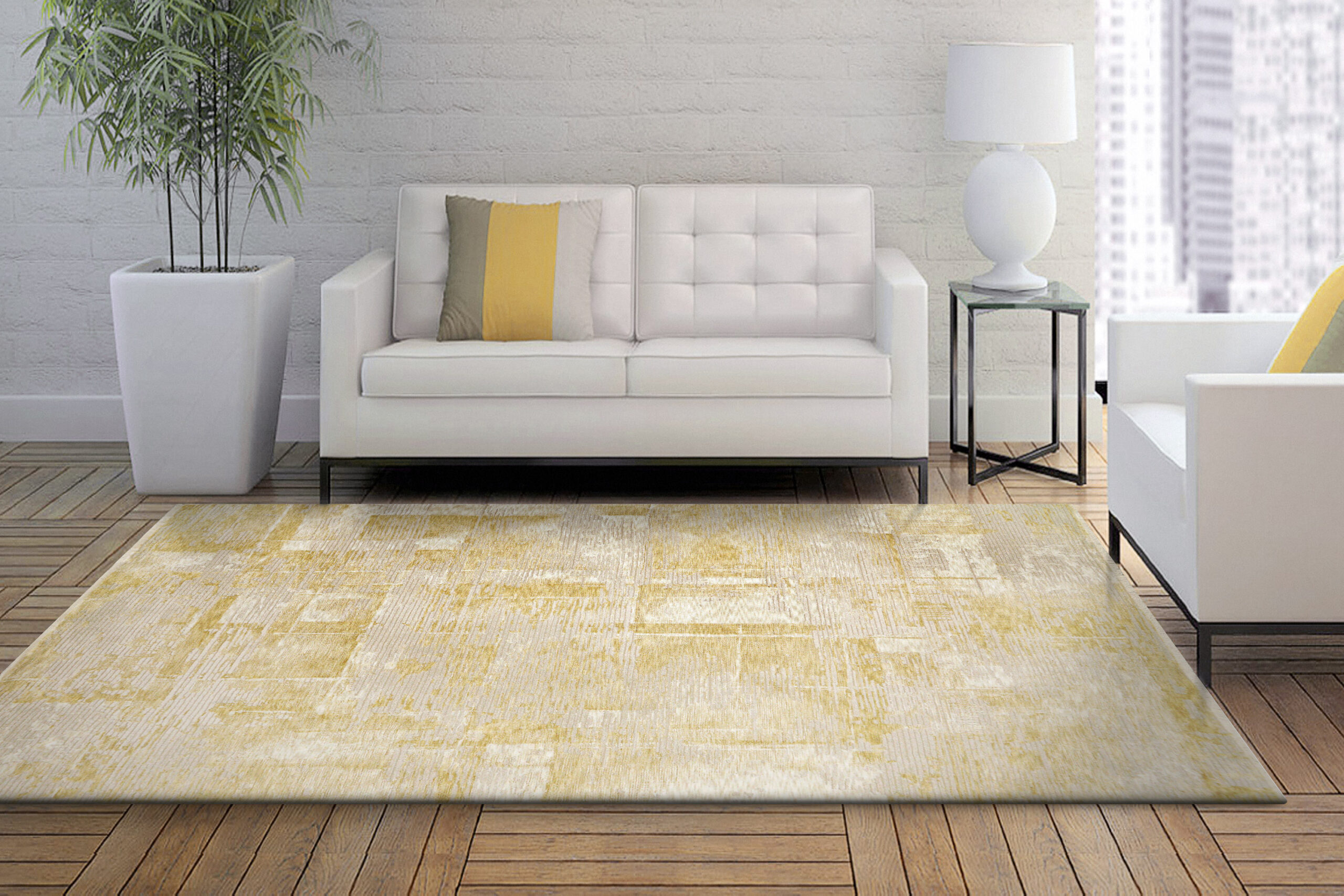 Dynamic Hudson 1454-700 Gold Area Rug - Image 4