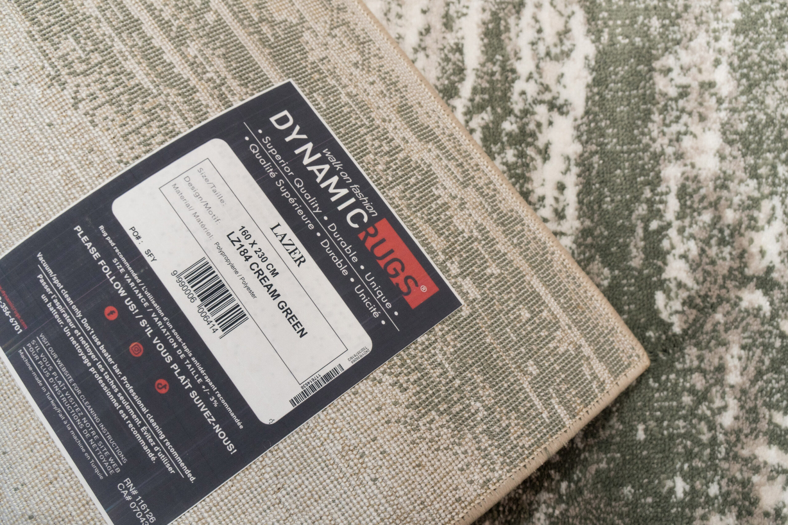 Dynamic Lazer 12675-140 Cream/green Area Rug - Image 3