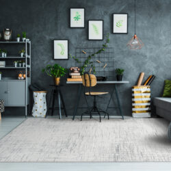 Alternative view of Dynamic Mysterio 12189-910 Silver Area Rug