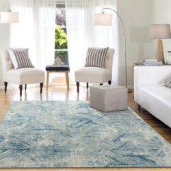Alternative view of Dynamic Quartz 27041-150 Beige/blue Area Rug