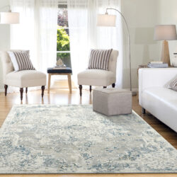 Alternative view of Dynamic Quartz 27064-195 Ivory/grey/blue Area Rug