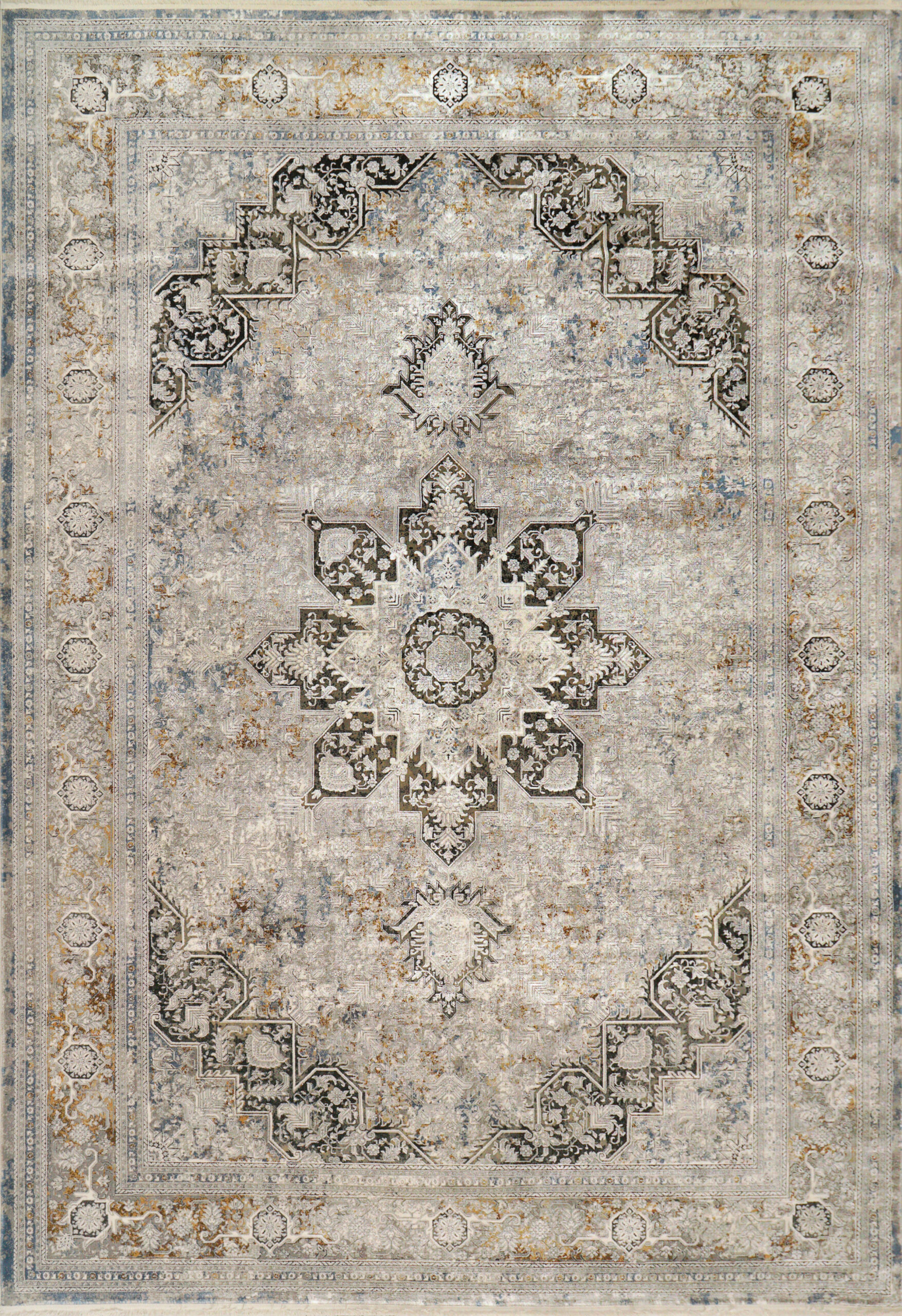 Dynamic Ruby 2185-197 Ivory/grey/gold Area Rug
