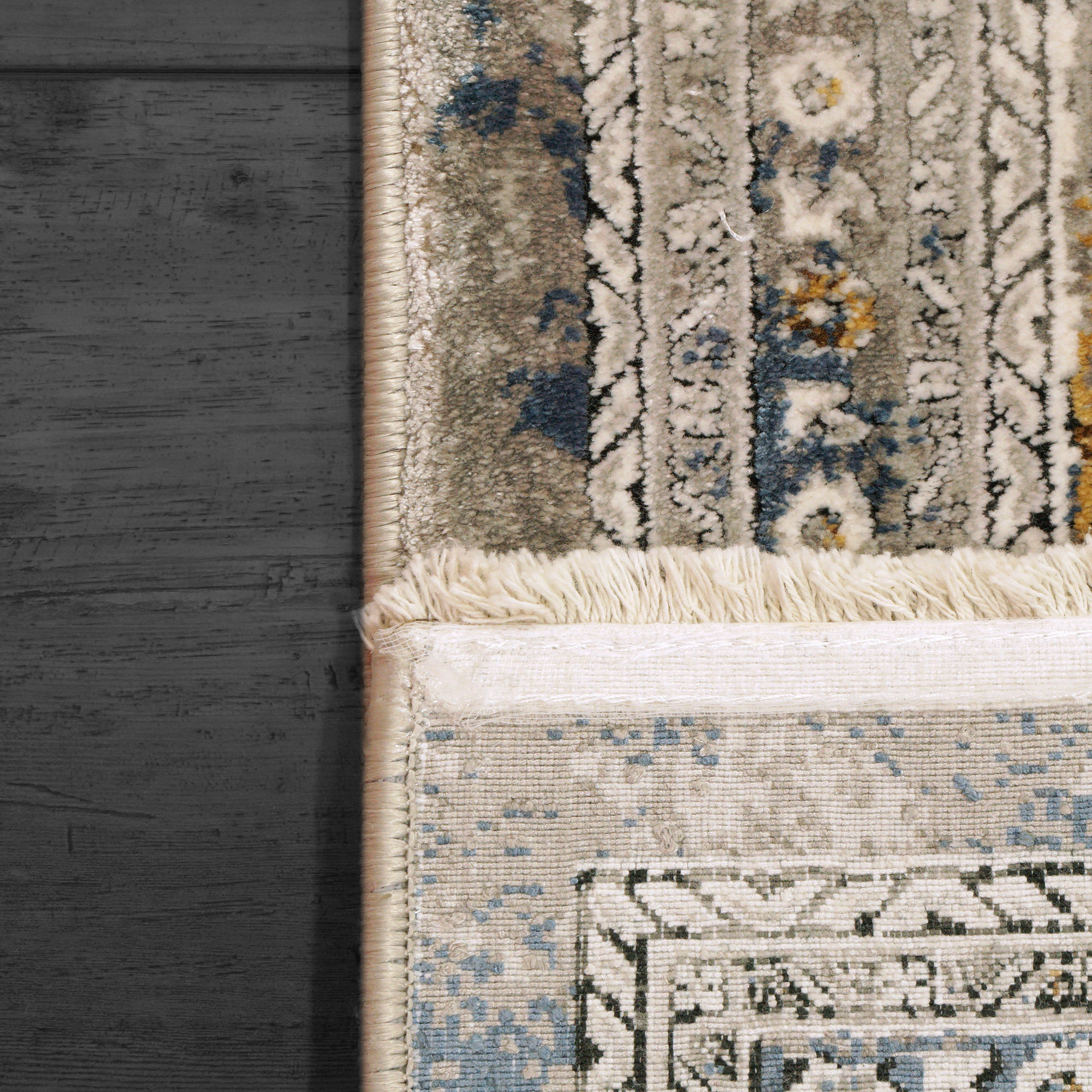 Dynamic Ruby 2185-197 Ivory/grey/gold Area Rug - Image 3