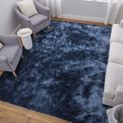 Alternative view of Feizy Indochine Modern Solid 4550F Blue Area Rug