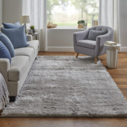 Alternative view of Feizy Indochine Modern Solid 4550F Gray/Silver Area Rug