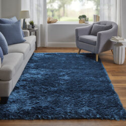 Alternative view of Feizy Indochine Modern Solid 4550F Blue/Green Area Rug