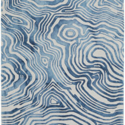 Feizy Lorrain Modern Abstract 8920F Blue/Ivory Area Rug