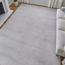 Alternative view of Feizy Prasad Modern Distressed 39N8F Ivory/Silver/Gray Area Rug