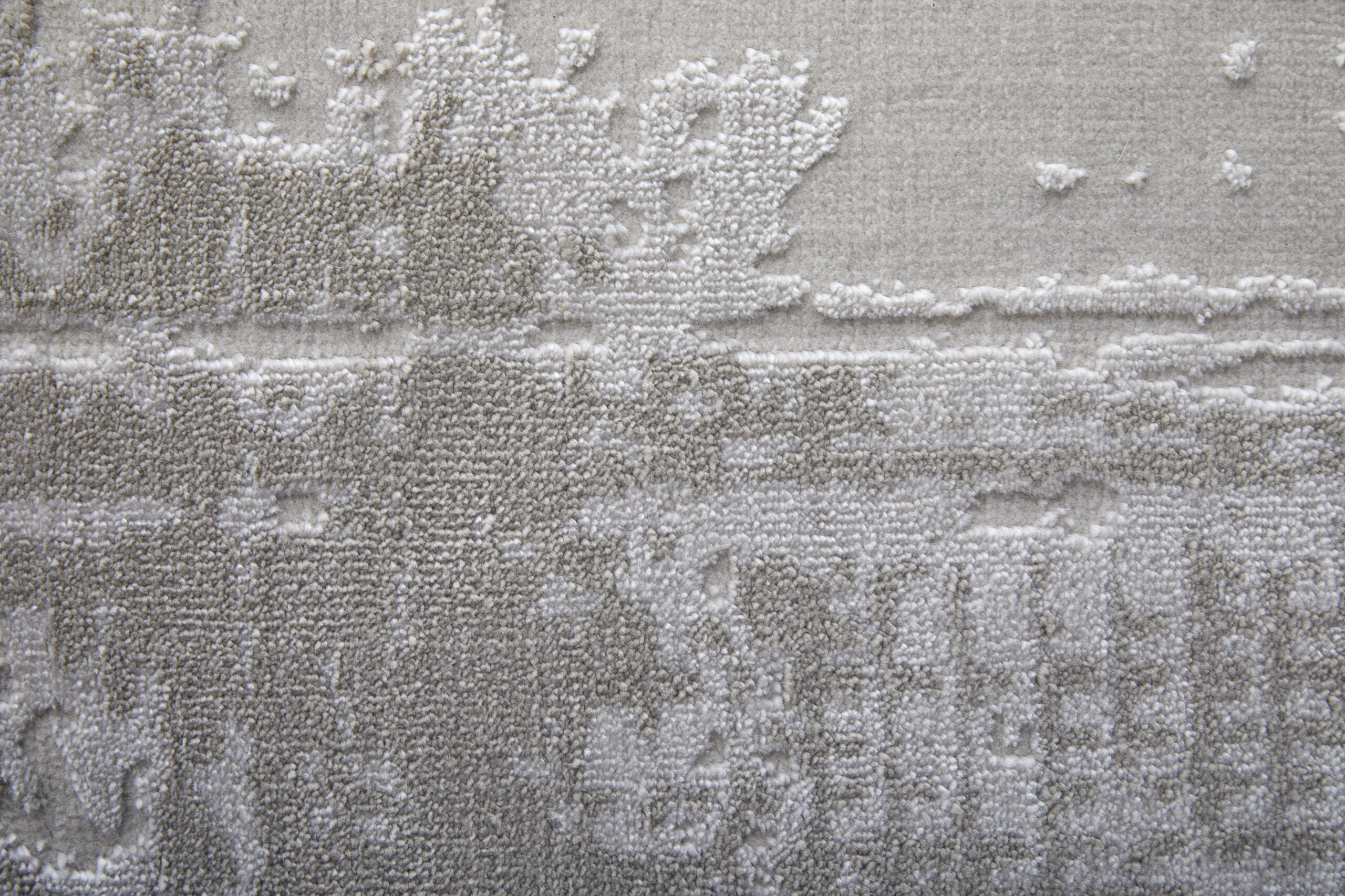 Feizy Prasad Modern Abstract 39NAF Ivory/Taupe/Silver Area Rug - Image 5