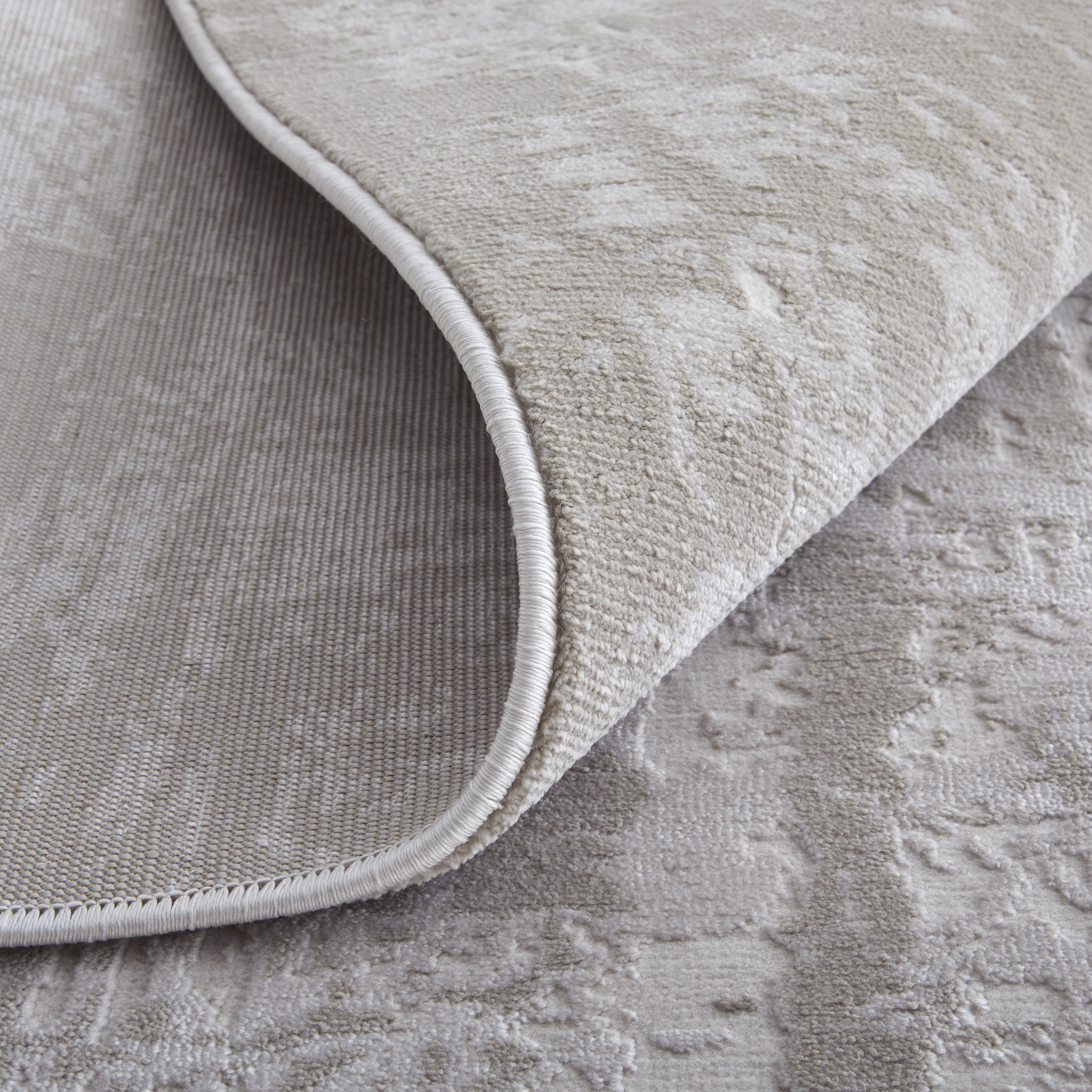 Feizy Prasad Modern Abstract 39NAF Ivory/Taupe/Silver Area Rug - Image 10