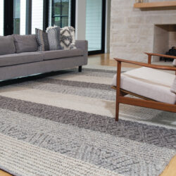 Alternative view of Feizy Berkeley Transitional Stripes 0811F Gray/Taupe/Tan Area Rug