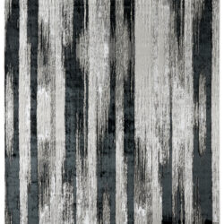 Feizy Micah Modern Abstract 3338F Black/Silver/Gray Area Rug