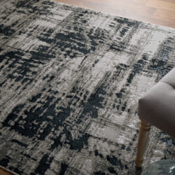 Alternative view of Feizy Micah Modern Abstract 3339F Black/White/Gray Area Rug