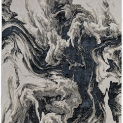 Feizy Micah Modern Abstract 39LPF Ivory/Black/Taupe Area Rug