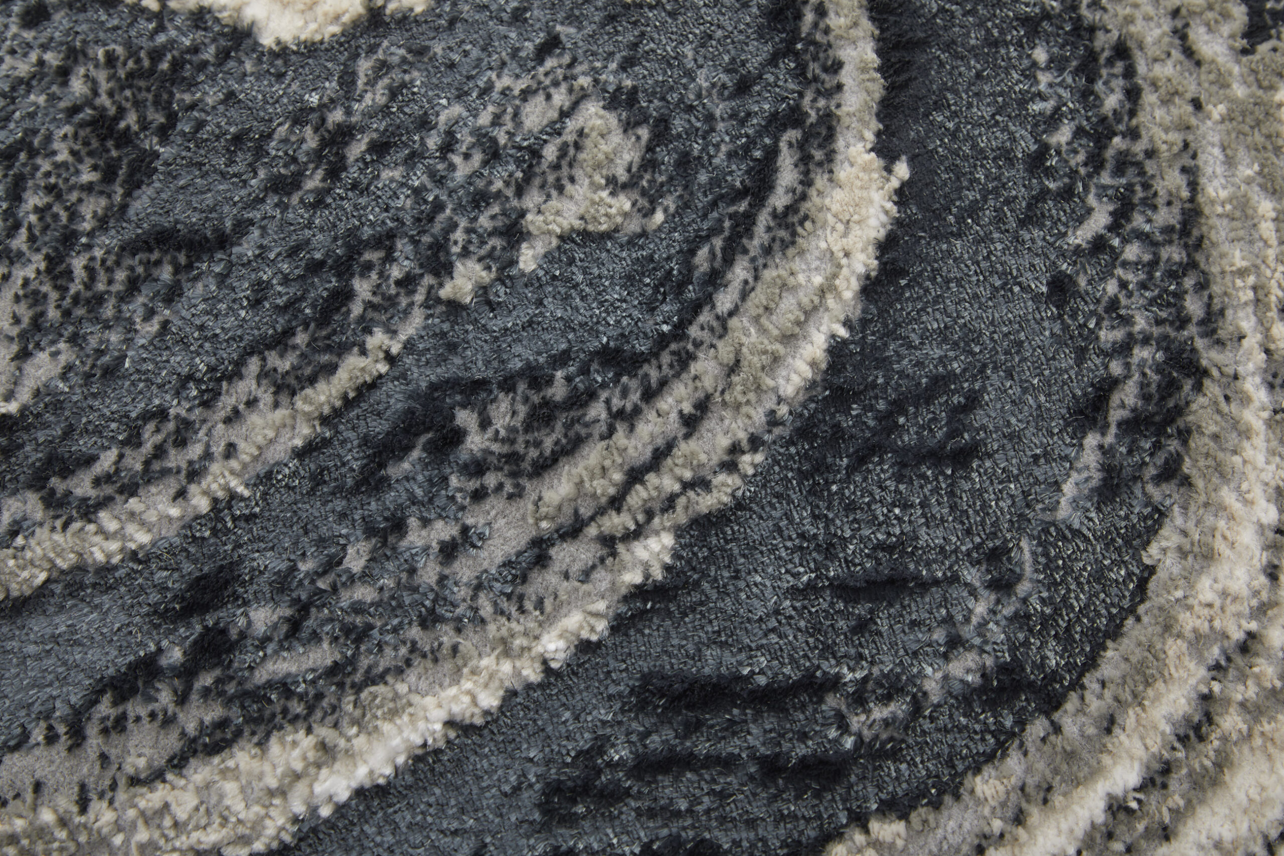 Feizy Micah Modern Abstract 39LPF Ivory/Black/Taupe Area Rug - Image 5