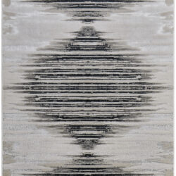 Feizy Micah Modern Diamond 39LRF Black/Silver/Taupe Area Rug