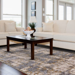 Alternative view of Feizy Waldor Modern Abstract 3969F Gray/Gold Area Rug