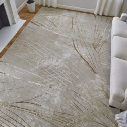 Alternative view of Feizy Waldor Modern Abstract 39NBF Taupe/Brown/Silver Area Rug