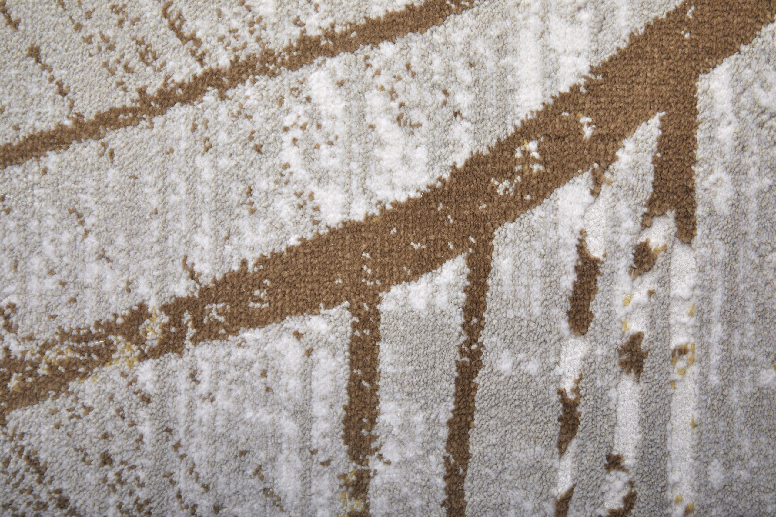 Feizy Waldor Modern Abstract 39NBF Taupe/Brown/Silver Area Rug - Image 5