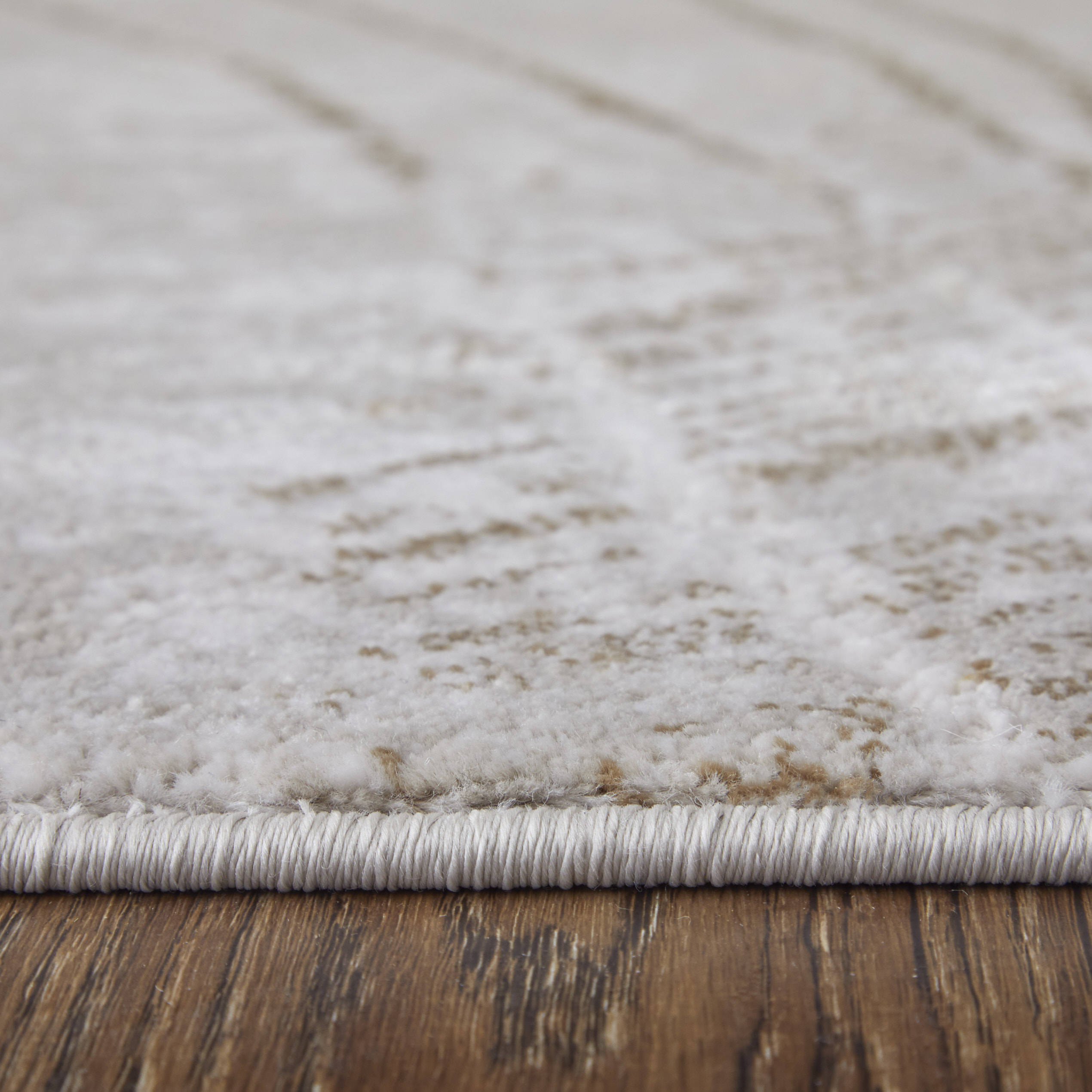 Feizy Waldor Modern Abstract 39NBF Taupe/Brown/Silver Area Rug - Image 6