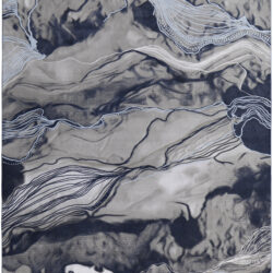 Feizy Gaspar Modern Abstract 39KTF Blue/Gray/Ivory Area Rug
