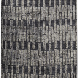 Feizy Kano Transitional Geometric 39LKF Gray/Black/Ivory Area Rug