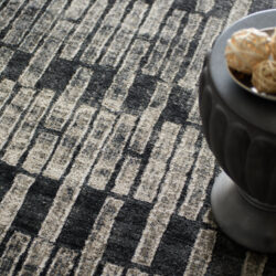 Alternative view of Feizy Kano Transitional Geometric 39LKF Gray/Black/Ivory Area Rug