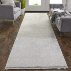 Alternative view of Feizy Cadiz Modern Abstract 39FWF Tan/Ivory/Gray Area Rug