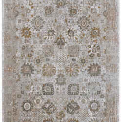 Feizy Cadiz Traditional Floral & Botanical 39SZF Ivory/Gray/Gold Area Rug